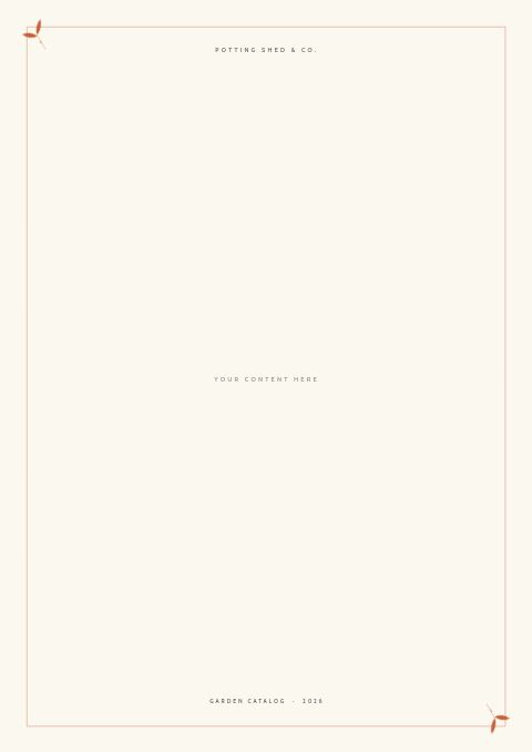 Garden Catalog — Framed Blank page