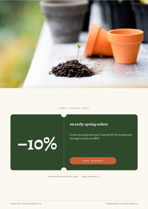 Garden Catalog — Promo / Sale page