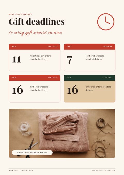 Gift Guide — Event / Launch page