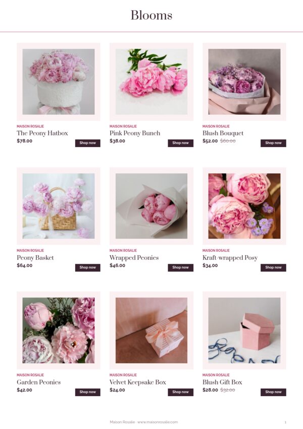 Gifts for Her — product page, 3 × 3 grid