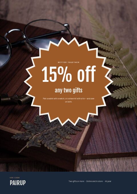 Gifts for Him — Promo / Sale page