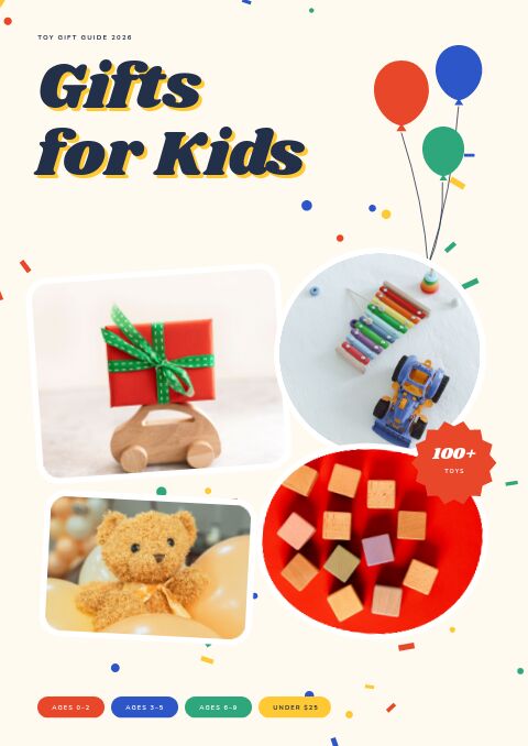 Gifts for Kids catalog template cover