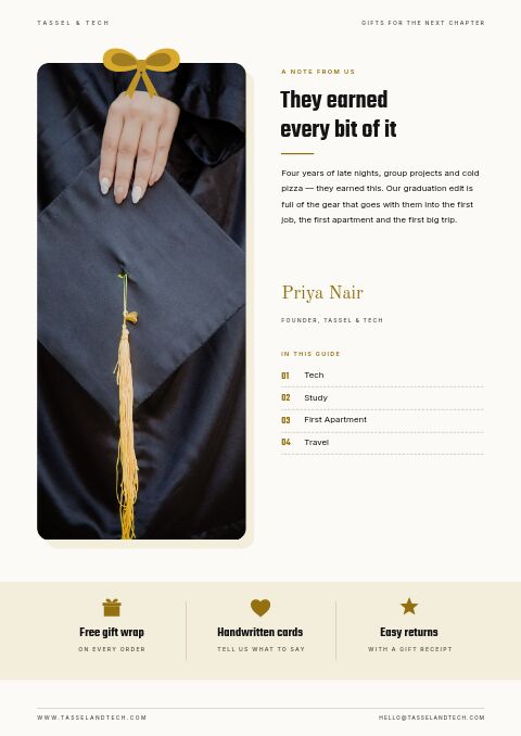 Graduation Gift Guide — Welcome / About page