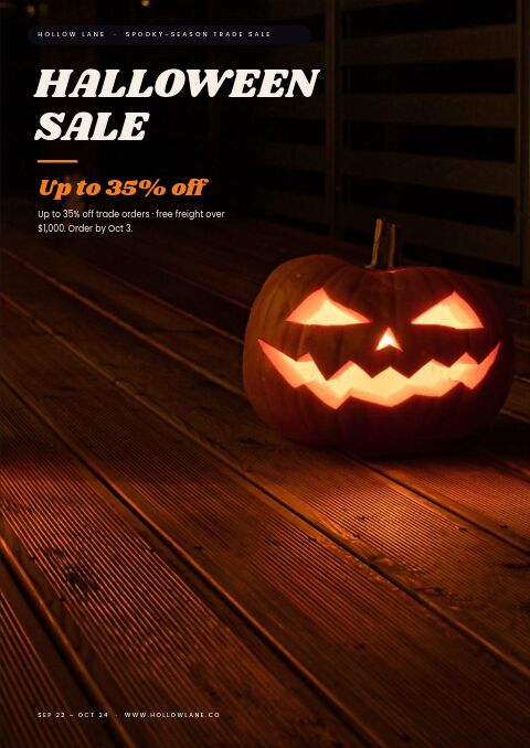 Halloween Sale — Cover · poster page