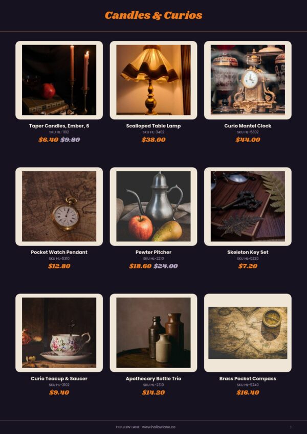 Halloween Sale — product page, 3 × 3 grid
