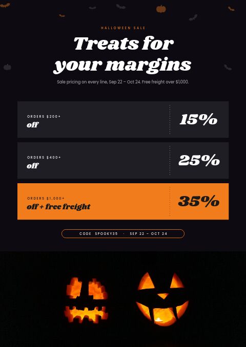 Halloween Sale — Promo / Sale page