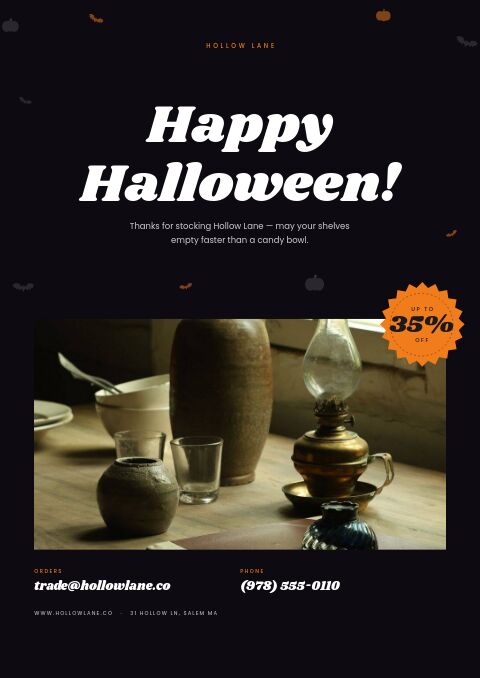 Halloween Sale — Back Cover page