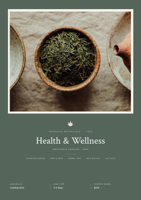 Health & Wellness Catalog — Cover · band page