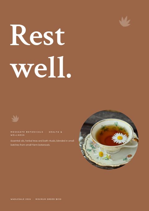 Health & Wellness Catalog — Cover · poster page