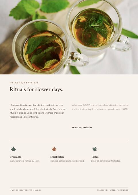 Health & Wellness Catalog — Welcome / About page