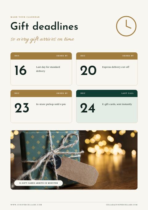 Holiday Gift Guide — Event / Launch page