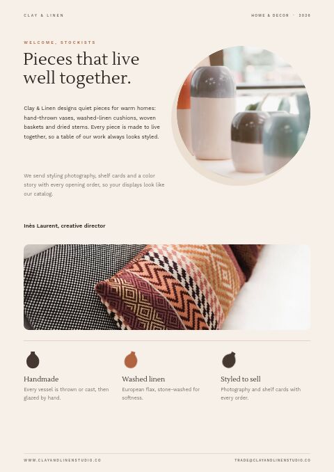 Home & Decor Catalog — Welcome / About page