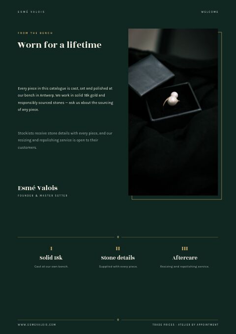 Jewelry Catalog — Welcome / About page