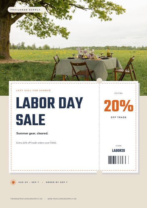 Labor Day Sale catalog template cover
