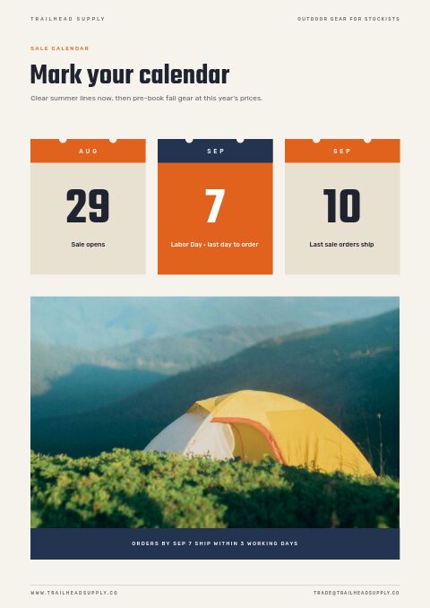 Labor Day Sale — Event / Launch page