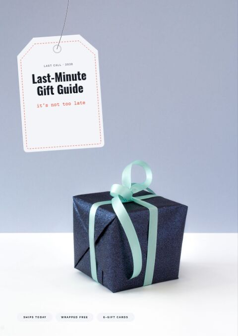 Last-Minute Gifts — Cover · poster page