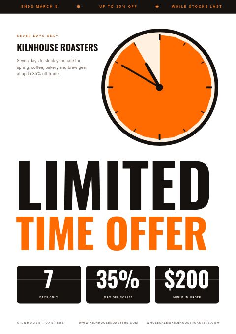 Limited Time Offer catalog template cover