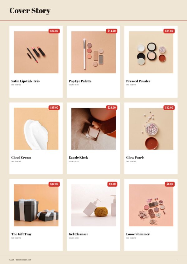 Magazine Style — product page, 3 × 3 grid
