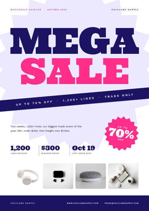 Mega Sale catalog template cover