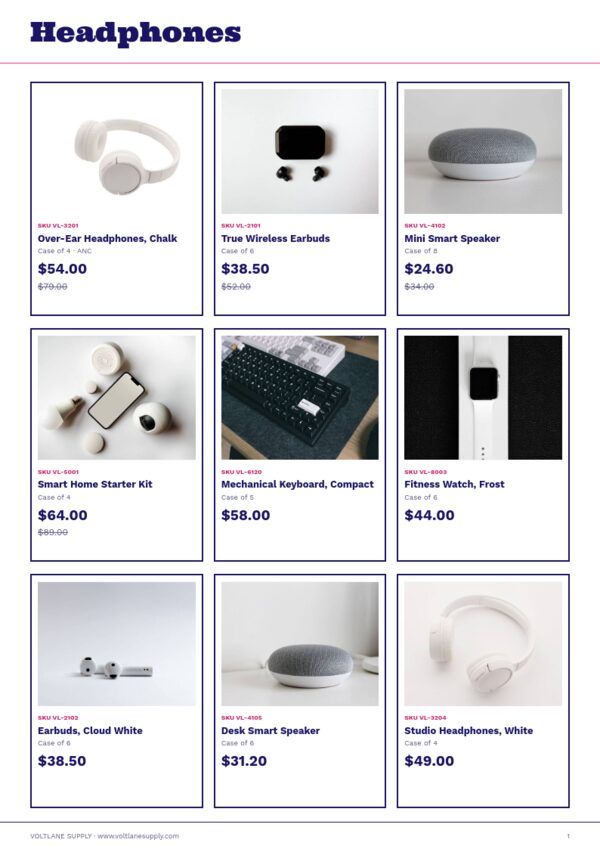 Mega Sale — product page, 3 × 3 grid