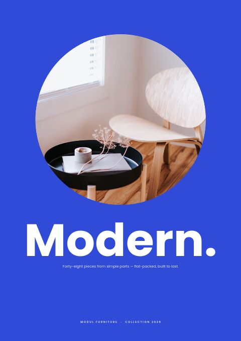 Modern Catalog — Cover · poster page