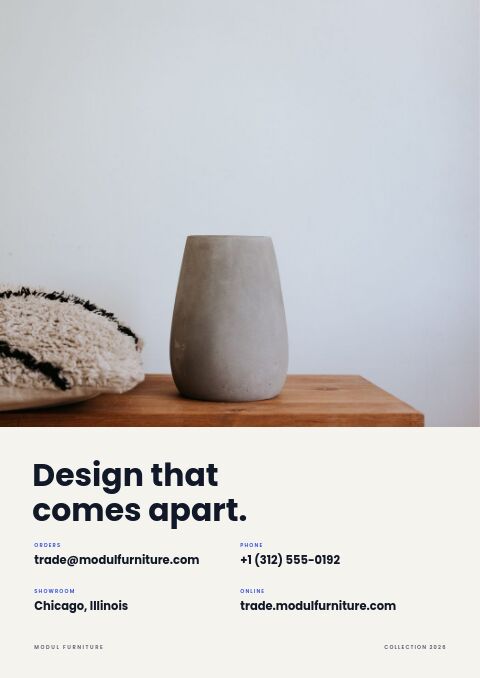 Modern Catalog — Back Cover page