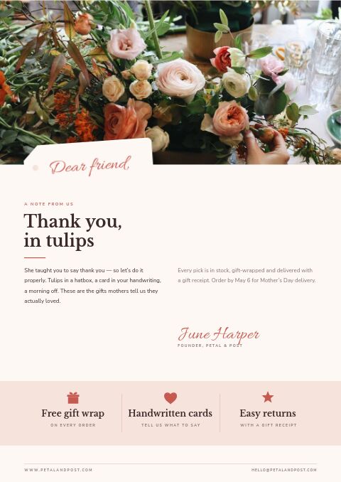 Mother’s Day Gift Guide — Welcome / About page