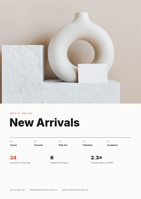 New Arrivals — Cover · band page