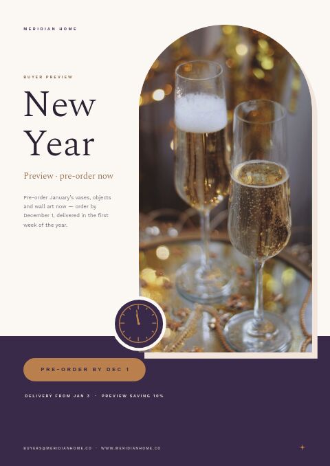 New Year Preview catalog template cover