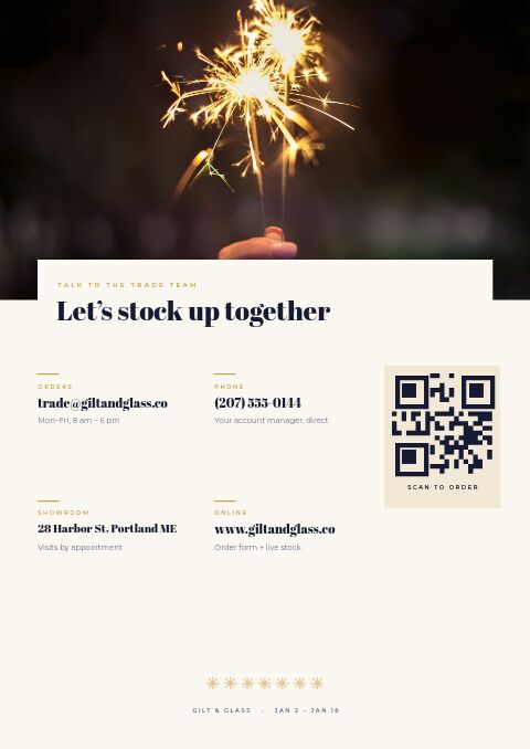 New Year Sale — Contact / Info page