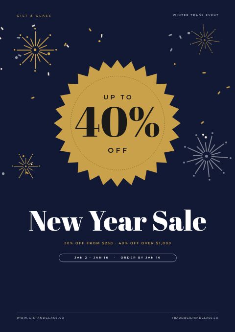 New Year Sale catalog template cover