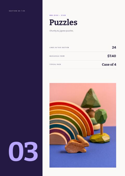 Order Form Catalog — Collection Divider page