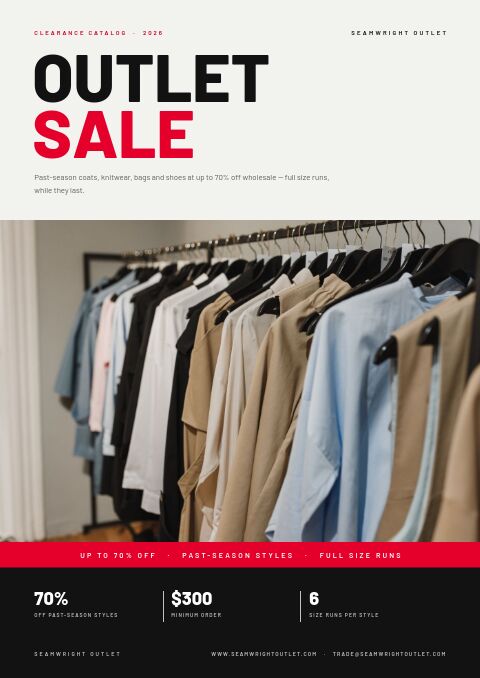 Outlet Sale — Cover · band page