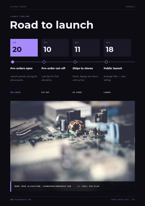 Product Launch — Event / Launch page