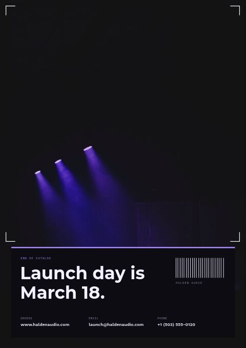 Product Launch — Back Cover page