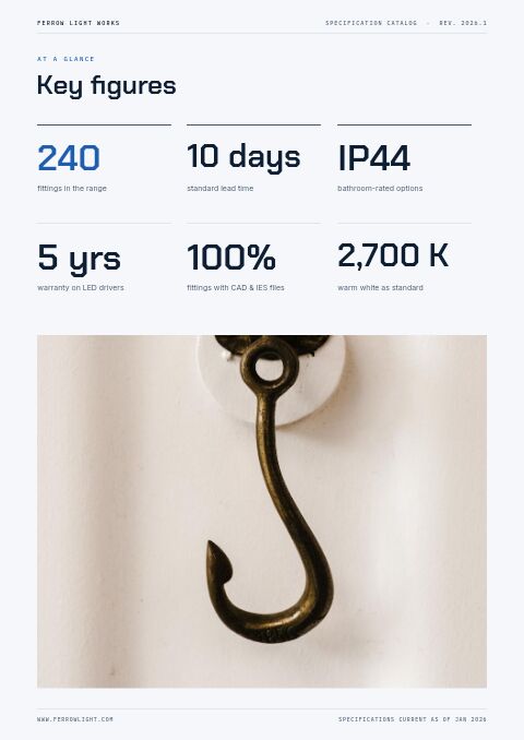 Product Specification Catalog — By the Numbers page