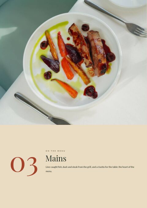 Restaurant Menu — Collection Divider page
