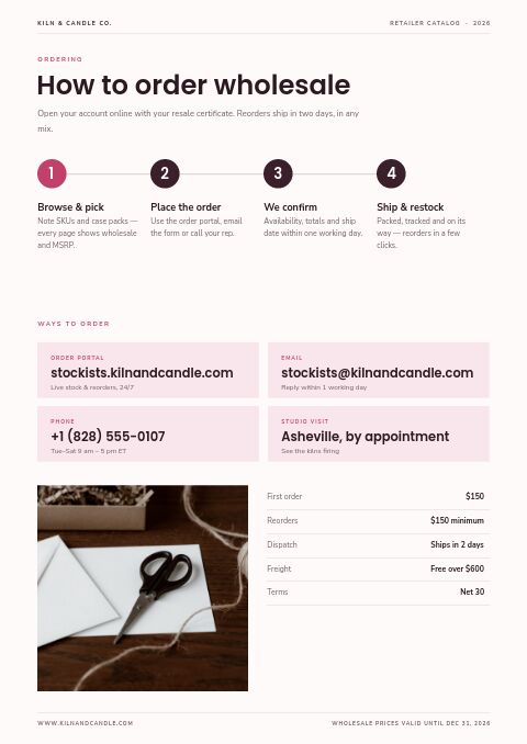 Retailer Catalog — How to Order page