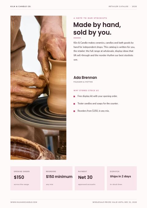 Retailer Catalog — Welcome / About page