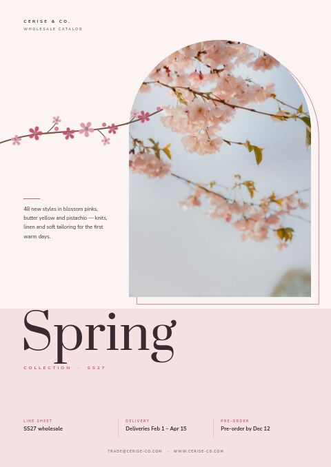 Spring Collection catalog template cover