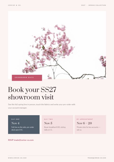 Spring Collection — Event / Launch page