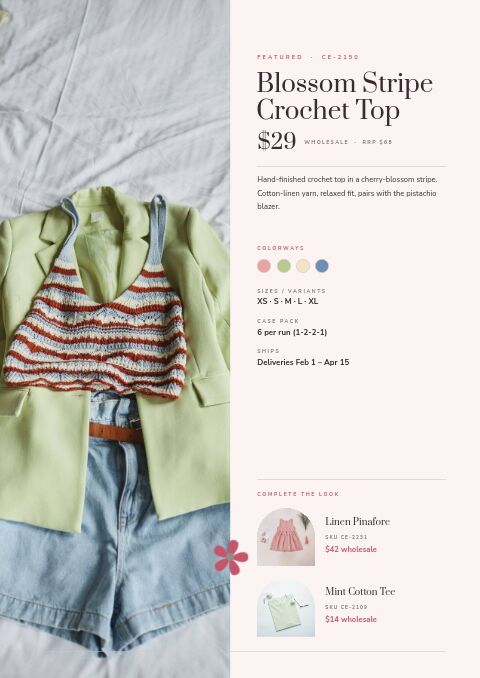 Spring Collection — Featured Product page