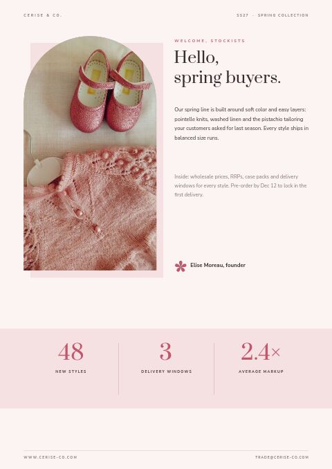 Spring Collection — Welcome / About page