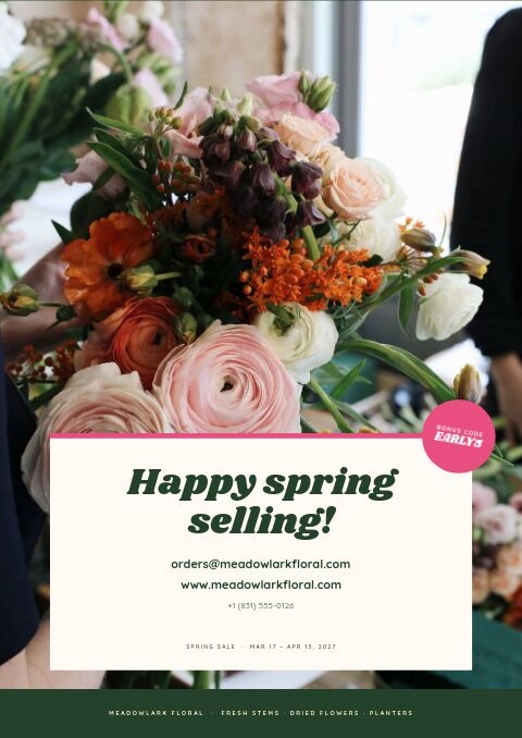 Spring Sale — Back Cover page