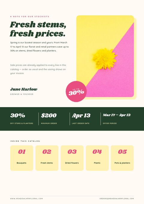 Spring Sale — Welcome / About page