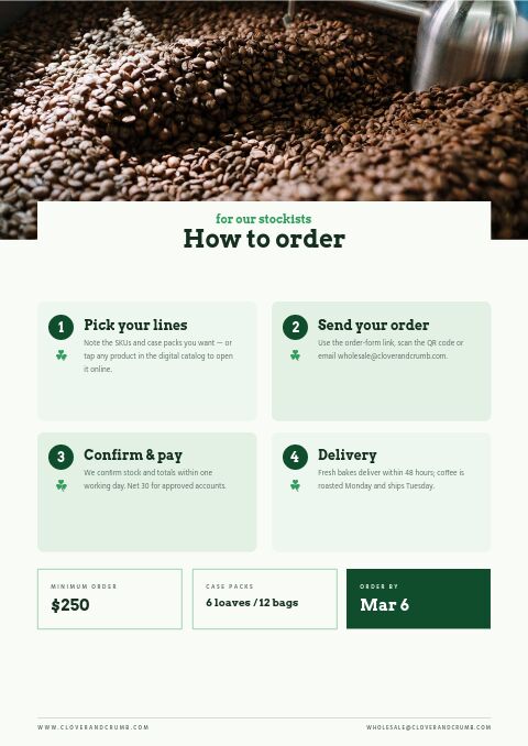 St. Patrick’s Day — How to Order page