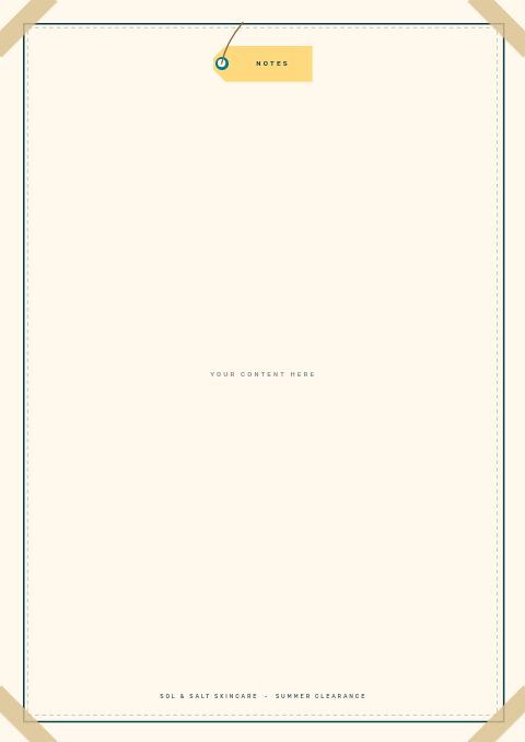 Summer Clearance — Framed Blank page