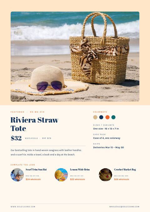 Summer Collection — Featured Product page