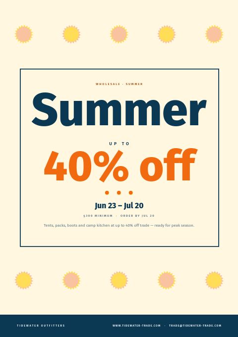 Summer Sale — Cover · poster page