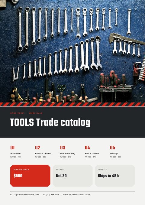 Tools Catalog — Cover · band page